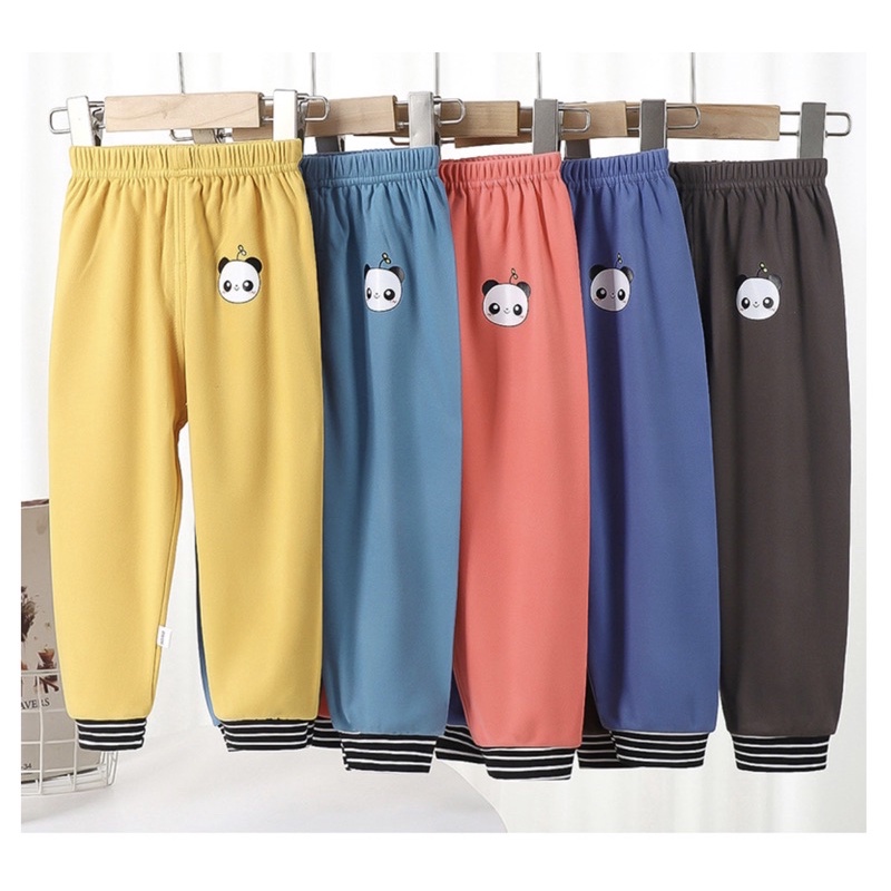 🍡พร้อมส่ง🍡กางเกงขายาวเด็กสีพื้น size80-120