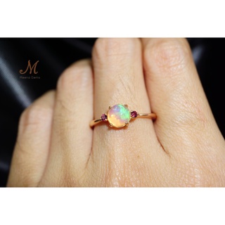 Meena Gems เครื่องประดับอัญมณีพลอยแท้โอปอ ตัวเรือนเงินแท้925 ดีไซน์เรียบหรูดูดี จัดส่งฟรี