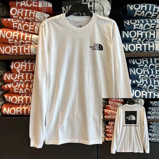 The NORTH FACE เสื้อยืดคอกลม แขนยาว พิมพ์ลาย สไตล์สปอร์ต สําหรับผู้ชาย สินค้าใหม่