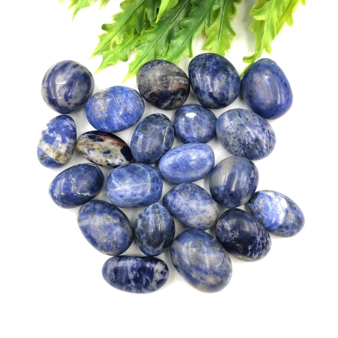 1 pc Natural Sodalite 2-3 cm Polished Tumble Stone / Top High Quality Stone / Pocket Stone Healing C