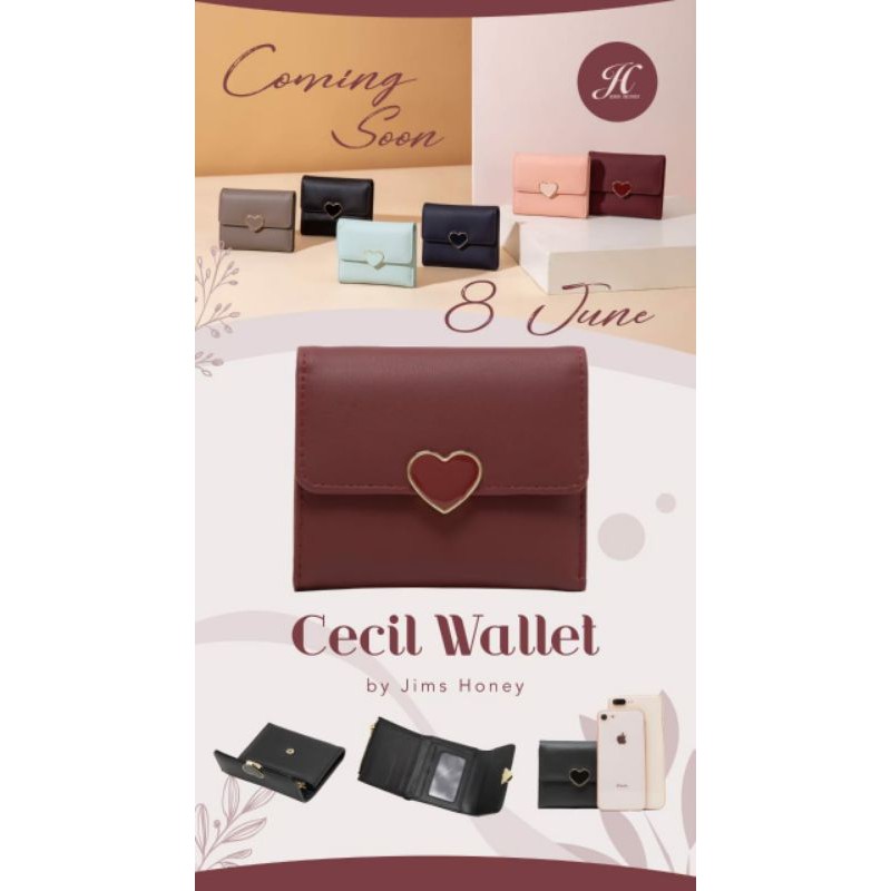 CECIL JIMS HONEY WOMENS WALLET / ORIGINAL JIMSHONEY CECIL WALLET / UNIQUE MULTIFUNCTIONAL FOLDING WA