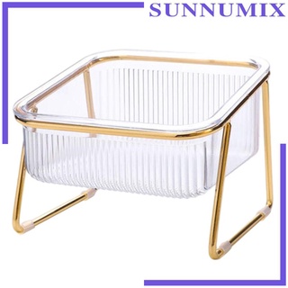 [SUNNIMIX] Pet Dog Cat Raised Elevated Feeding Bowl Snacks w/ Stand Feeder