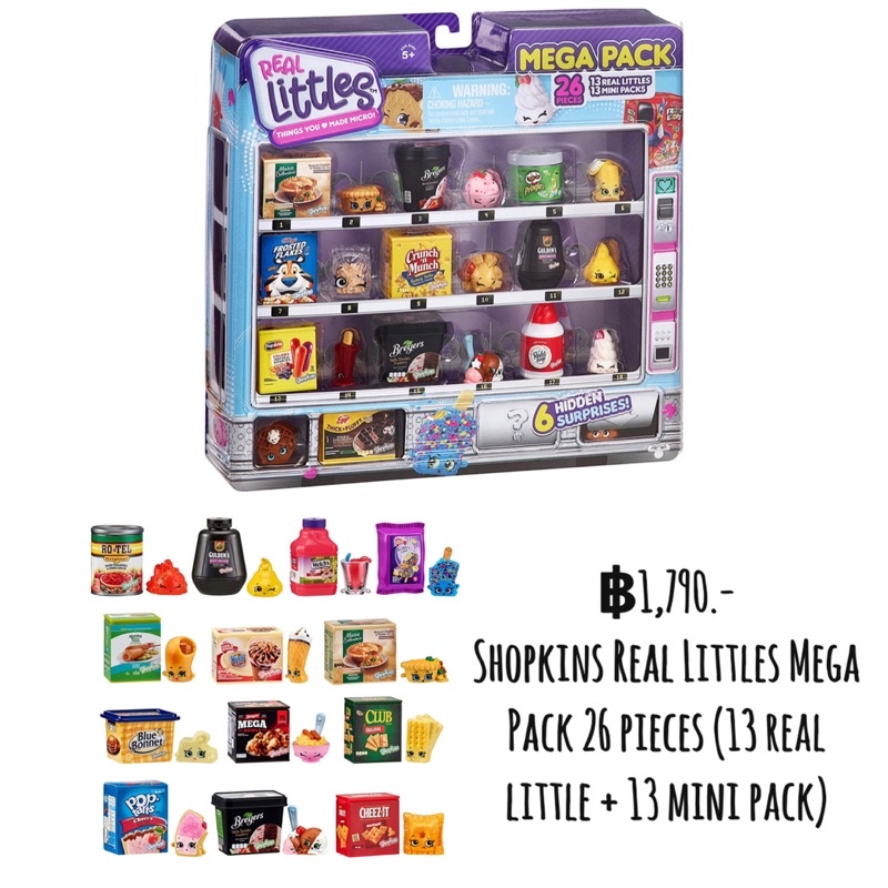 Shopkins Real Littles Mega Pack 26 Pieces (13 Real Little + 13 Mini ...