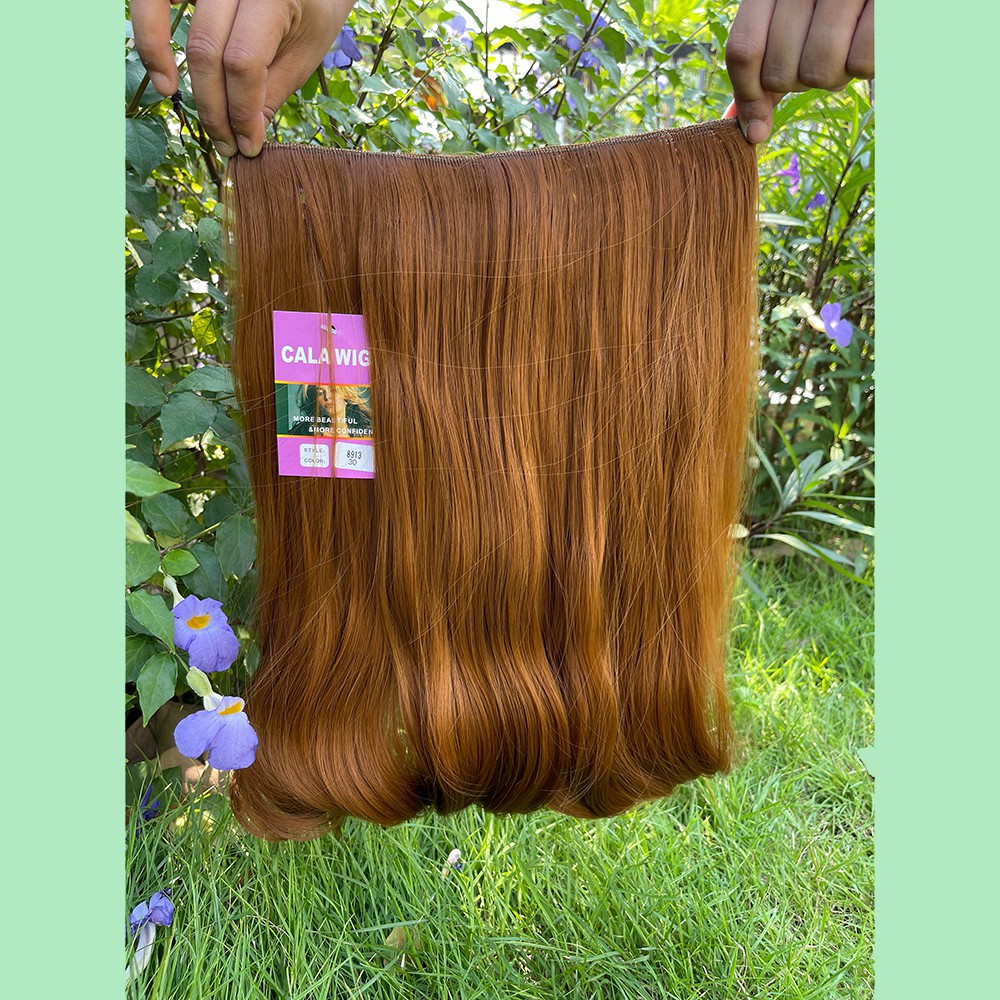แฮร์พีช❤️hairpiece calawigs รหัส8913 กว้าง28cmยาว45cm ชิ้นหนาพิเศษไหมด้านเหมือนผมจริง พร้อมส่งในไทย - รูปที่ 7