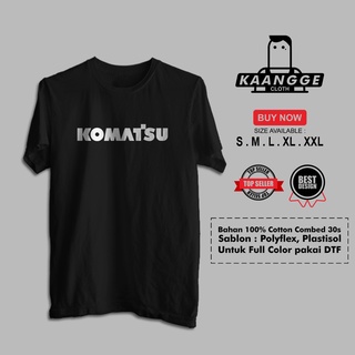 เสื้อยืด พิมพ์ลายโลโก้ Komatsu สไตล์สปอร์ต