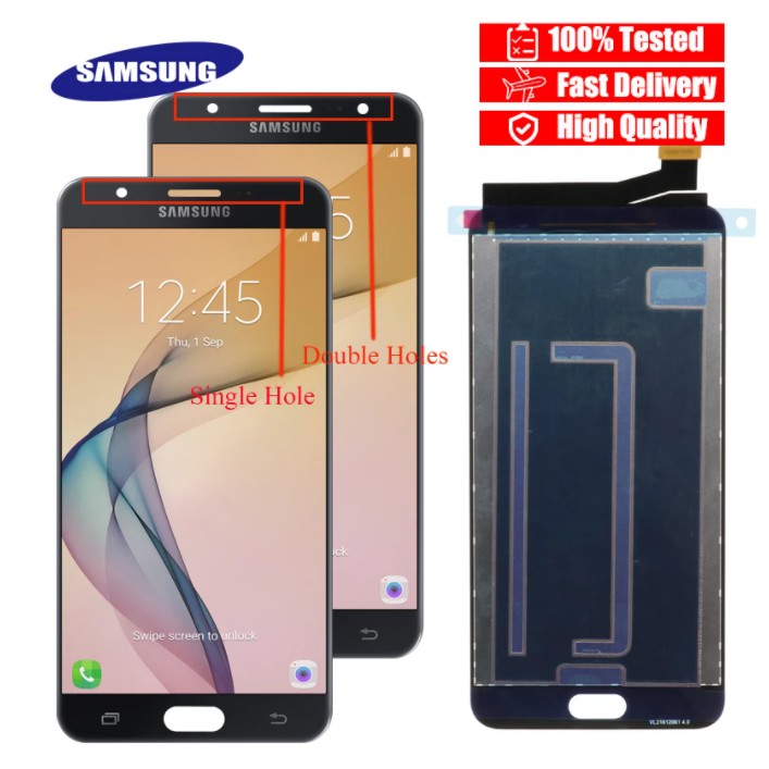 5.5 LCD สําหรับ SAMSUNG Galaxy J7 Prime G610 G610F จอแสดงผล LCD Touch Screen Digitizer Assembly เปลี