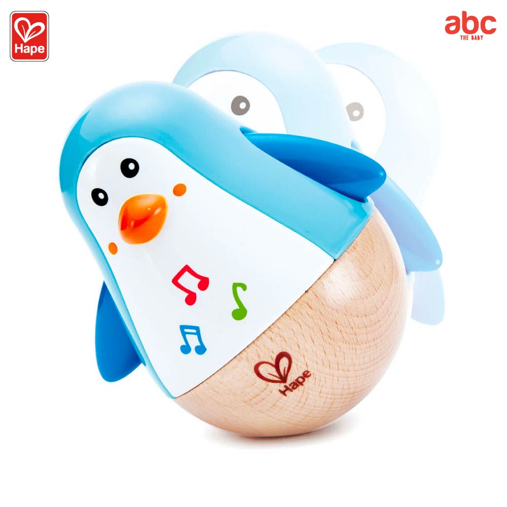 Hape لعبة خشبية موسيقية البطريق المتأرجح الرنّان Penguin Musical Wobbler لعبة تنمية مهارات من عمر 6 أشهر فأكثر صورة 4