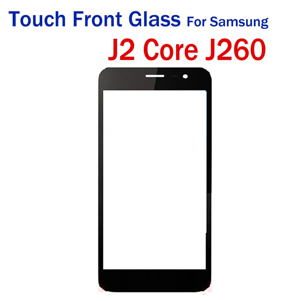 เปลี่ยน LCD หน้าจอสัมผัสด้านหน้ากระจกเลนส์ด้านนอกสําหรับ Samsung Galaxy J2 Core J260 J260G J260SM J2