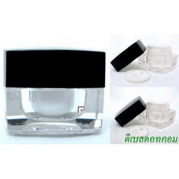 k0012-10g Sขาว/ฝาดำ#ตัวเล็ก#k0012-10g ถ้วยขาวฝาดำ 10g รหัส2030