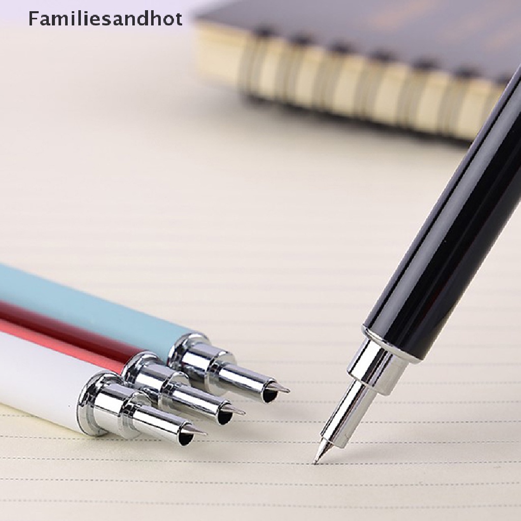Familiesandhot&gt; ปากกาหมึกซึม แบบกด ปากกาหมึกซึม พับเก็บได้ ตัวแปลงปลายปากกา EF ฟิลเลอร์ธุรกิจ