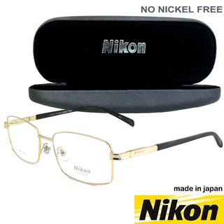 Nikon แว่นตารุ่น NC 1390 สีทอง C-1 สีทอง กรอบเต็ม ขาสปริง วัสดุ นิกเกิลฟรี (สำหรับตัดเลนส์) สวมใส่สบาย น้ำหนักเบา