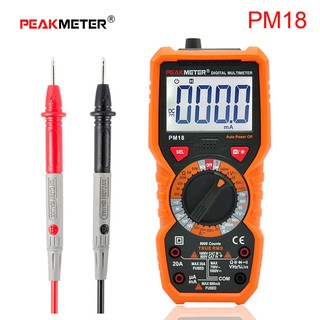 ของแท้100% PEAKMETER มัลติมิเตอร์ PM18 RMS มิเตอร์วัดแรงดันไฟฟ้า กระแสไฟฟ้า AC / DC