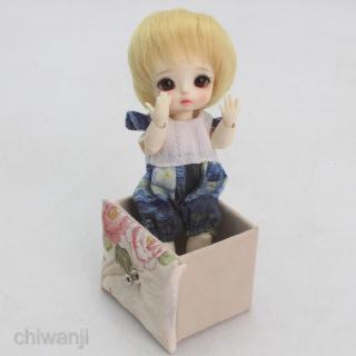 วิกผมสั้นสีทองสําหรับตุ๊กตา 1/8 mini bjd 5-6