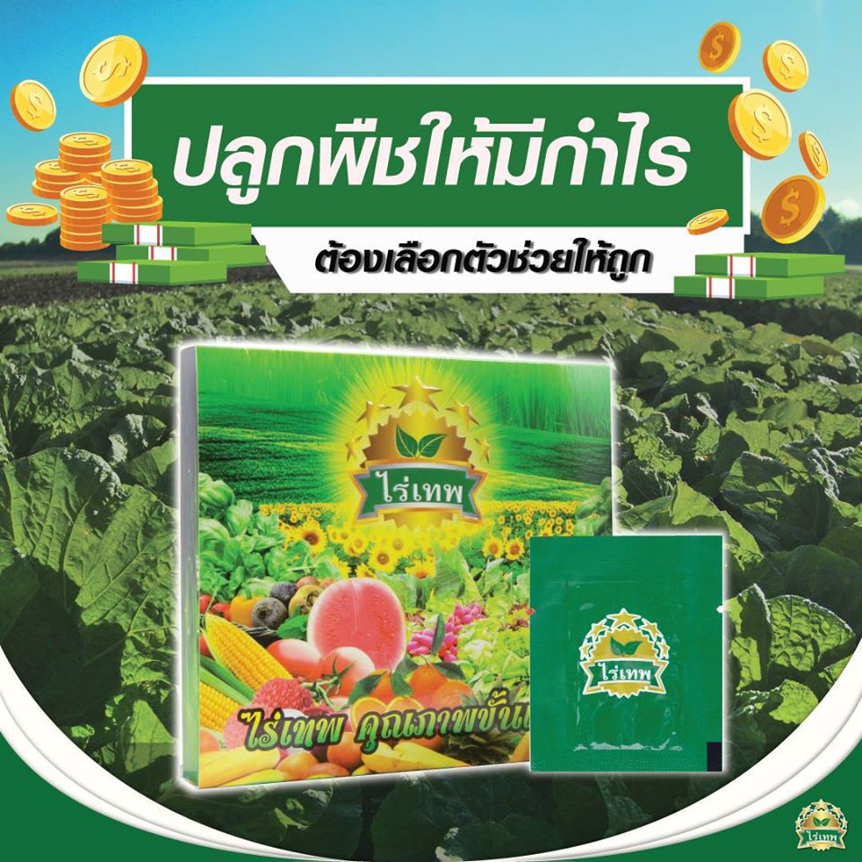 [2 ซอง] ไร่เทพ อาหารเสริมพืช เกษตรอินทรีย์ ใช้ได้กับพืชทุกชนิด ปลอดสารพิษ ใช้แล้วเห็นผล
