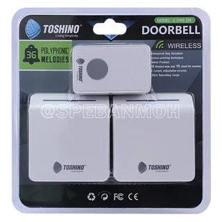 [ 1 ชุด ] E-288-2R กระดิ่งไร้สาย Toshino 220V 2ตัวรับ 1ตัวส่ง กระดิ่งไร้สายแบบเสียบปลั๊ก กริ่งประตู doorbell กริ่งบ้า...