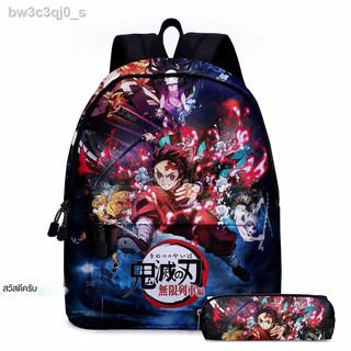 🔥ถูกและดี ระเป๋าผ้า ดาบพิฆาตอสูร Demon Slayer Kimetsu no Yaiba กระเป๋าเป้ สะพายหลังGhost Slayer s Blade Schoolbag นักเ