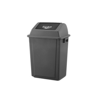 ถังขยะพลาสติกทรงเหลี่ยม ฝาสวิง COMBI WARE RX-40X-GRY สีเทา ขนาด 40 ลิตร ถังขยะ Plastic Square Trash Can Swing Lid COMBI