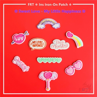 ☸ Ins：Sweet Love - My Little Happiness Iron-On Patch ☸ 1Pc DIY Sew on Iron on Badges Patches