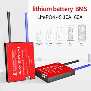 บอร์ดป้องกันแบตเตอรี่ Lifepo4 กันน้ํา 4S 12V 10A-60A สําหรับ Bms