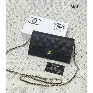 กระเป๋าสตางค์ ใบยาว มีสายสะพาย ราคาสุดคุ้ม chanel cc cn coco crossbody