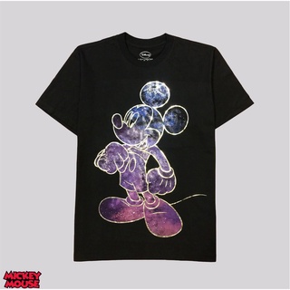 เสื้อยืดแขนสั้น มิคกี้เม้าส์ MIckey Mouse การ์ตูนลิขสิทธิ์แท้ รุ่น MKH231 สีดำ Supercomics แขนสั้นพิมพ์ลาย เสื้อยืด