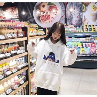 เสื้อฮูดดี้แขนยาว ปักลายอียอน่าร๊ากกกก เนื้อผ้านิ่ม