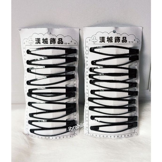 (1 แพ็ค) BLACK TIKTOK HAIR CLIP BLACK CETIK HAIR CLIP TIK TOK BLACK HAIR CLIP