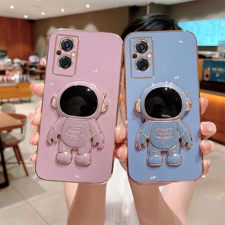 เคส OPPO Reno8 z Reno7z Reno6 z 5G Reno 8 Pro 5G 2022 แบบนิ่ม ลายนักบินอวกาศ พร้อมที่ตั้งวาง รูปกล้อง หรูหรา สําหรับ เคสโทรศัพท์OPPO Reno8z 5G Reno8 Reno7 Reno6 5G 2022