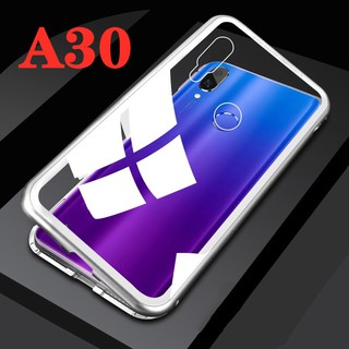 Case Samsung galaxy A30 เคสแม่เหล็ก มีกระจกด้านหลังอย่างเดียว เคสประกบ360 Magnetic Case 360 degree ประกบ หน้า-หลัง