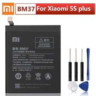 Original XIAOMI BM37 เปลี่ยนแบตเตอรี่สำหรับXiaomi Mi 5S Plus 5Splus Authenticโทรศัพท์แบตเตอรี่ 3800MAh