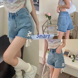 Smart *พร้อมส่ง* ขาสั้น งานลูกไม้เย็บข้าง มาใหม่ เอาใจวัยรุ่นสายแบ้ว No.A926