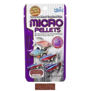 Hikari Micro Pelletsอาหารสำหรัปลาขนาดเล็ก ชนิดกึ่งลอยน้ำ