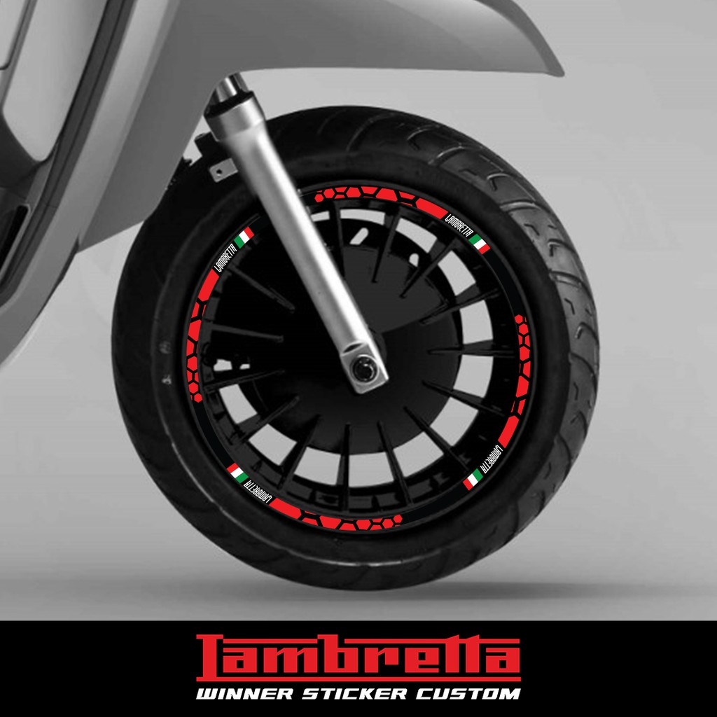 สติ๊กเกอร์ขอบล้อ Lambretta ได้ 2 ล้อ ซ้าย-ขวา ทุกรุ่น