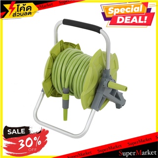 สายยางโรล ตั้งพื้น SPRING W-07 1/2 นิ้ว x 20 ม. สีเขียว-เทา สายยางรดน้ำ GROUND-BASED HOSE REEL SPRING W-07 1/2"X20M GREE