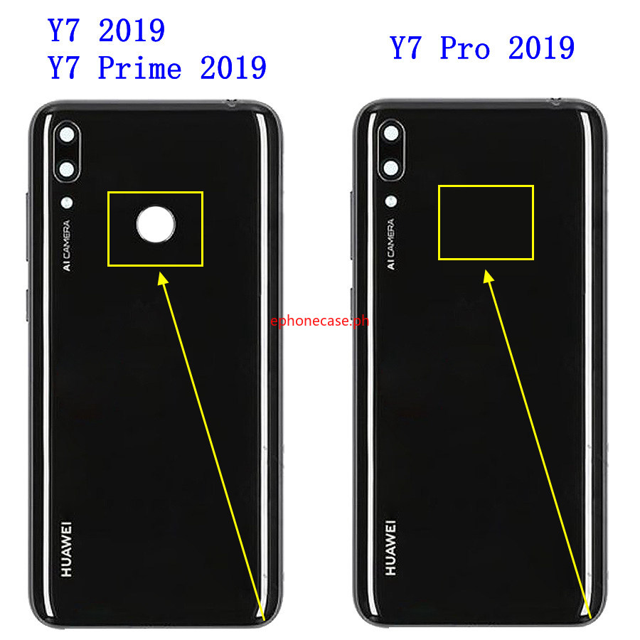 ECP- สําหรับ Huawei Y7 2019 Y7 Pro 2019 Y7 Prime 2019 ฝาหลังแบตเตอรี่ด้านหลัง Y7 2019 กรณี Y7 Pro 20
