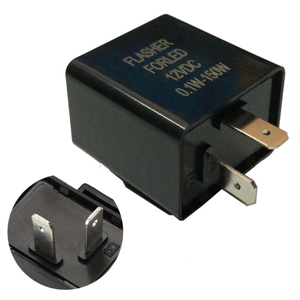 12v 2 Pin เครื่องกระพริบอิเล็กทรอนิกส์ รถจักรยานยนต์ รีเลย์ไฟฟ้า แฟลชควบคุม ไฟกะพริบ