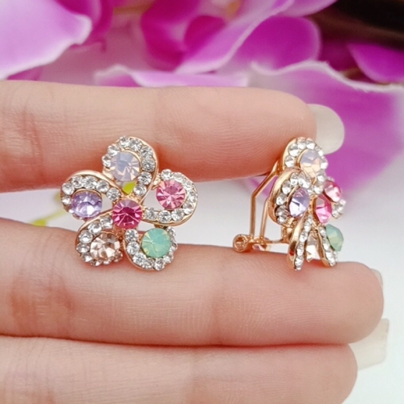 Xuping jewelry ต่างหูผู้หญิง ดาวชุบทอง+