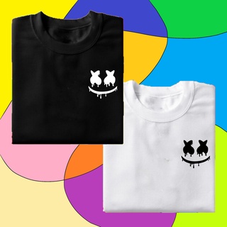 เสื้อยืดชาย - [แร็ปเปอร์] Marshmello น้ําตาออกแบบแฟชั่นเสื้อผ้าเสื้อยืดผ้าฝ้าย "4 ขนาด S, M, L, XL"