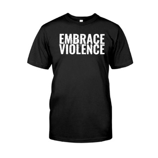 เสื้อยืดสีขาวเสื้อกันหนาวแขนยาว มีฮู้ด ลายกราฟิก Adam Calhoun Merch Embrace Violence เหมาะกับของขวัญวันขอบคุณพระเจ้าS-4X