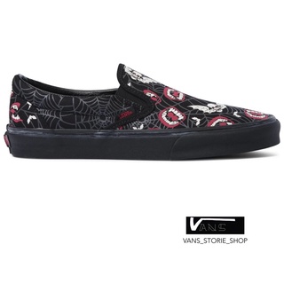 VANS SLIP ON GLOW FRIGHTS BLACK BLACK SNEAKERS สินค้ามีประกันแท้