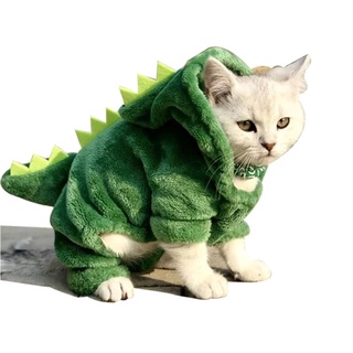 ชุดแมว ชุดหมา เสื้อแมว เสื้อหมา ชุดแมว ก็อตซิลล่า ไดโนเสาร์ Pet Cat Clothes Puppy Dog Cat Funny Dinosaur