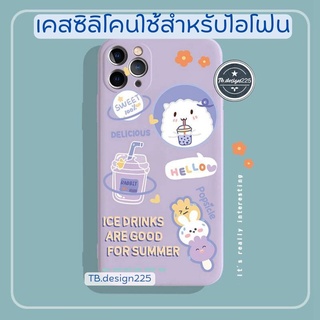 ราคา-พร้อมส่งในไทย-เคสซิลิโคน สกรีนลายการ์ตูน TPU นิ่ม ใช้สำหรับIPทุกรุ่น#908