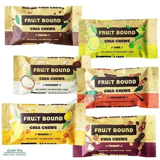 Fruit bound bar [กล่อง8ชิ้น] ขนมอร่อยปราศจากน้ำตาล, 40กรัม,สำหรับผู้รักสุขภาพ 8 รสชาติ