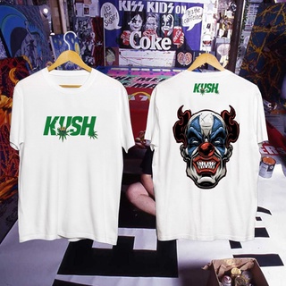 เสื้อ COD KUSH ด้านหน้าและด้านหลังเสื้อยืดพิมพ์ขนาดใหญ่ผู้ชายแฟชั่นผู้หญิง Unisex เสื้อยืดRetro {;b