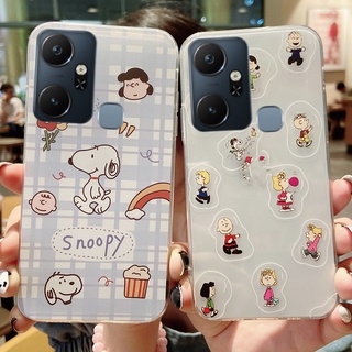 เคสโทรศัพท์ For Casing phone lnfinix Smart 6 Plus Smart 6 HD Smart 6 New Hot sale Phone case Cute lattice bubble Snoopy Handphone Case Softcase Full Camera Protection back cover