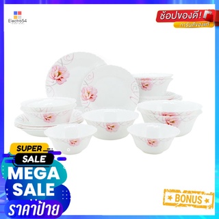 ชุดจานชาม SP GLASSWARE LOTUS แพ็ก 24 ชิ้นDINNERWARE SET SP GLASSWARE LOTUS 24PCS