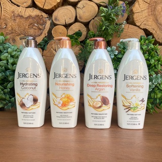 Jergens Lotion เจอร์เกนส์ โลชั่นบำรุงผิว มี 4 สูตร Vanilla/Honey/Coconut/Argan  ขนาด 496 มล.[26564/26565/26566/26567]