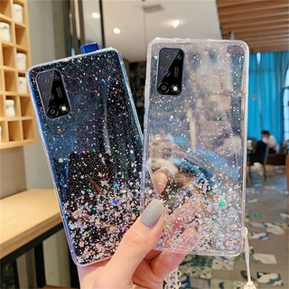 เคสโทรศัพท์มือถือ ซิลิโคน ลายกลิตเตอร์ สำหรับ Realme 5 6 7 Pro 5i 6i 7i C11 C12 C15 C2 C3