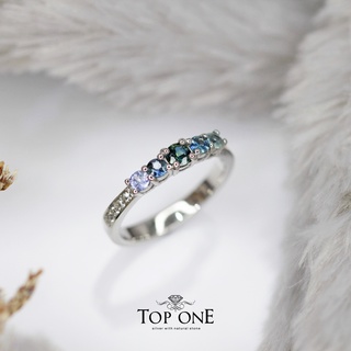 Top1Jewelry แหวนเงินแท้925 พลอย Blue Sapphire แท้