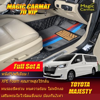 Toyota Majesty 2019-รุ่นปัจจุบัน (เต็มคันรวมถาดท้ายรถ) พรมรถยนต์ Toyota Majesty พรม7D VIP Magic Carmat